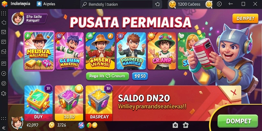Pengaturan dunia game yang imersif dan detail.